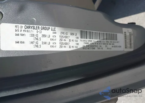 2013 Chrysler Town & Country Touring из США, поврежденный, VIN 2C4RC1BG3DR797421